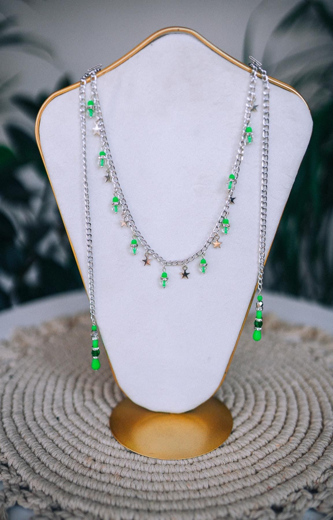 Neon UV Face Jewelry, Festival Face Chain, Rave Headpiece, Burning Man Accessories, Blacklight Glow, EDC Face Harness, Statement Jewelry