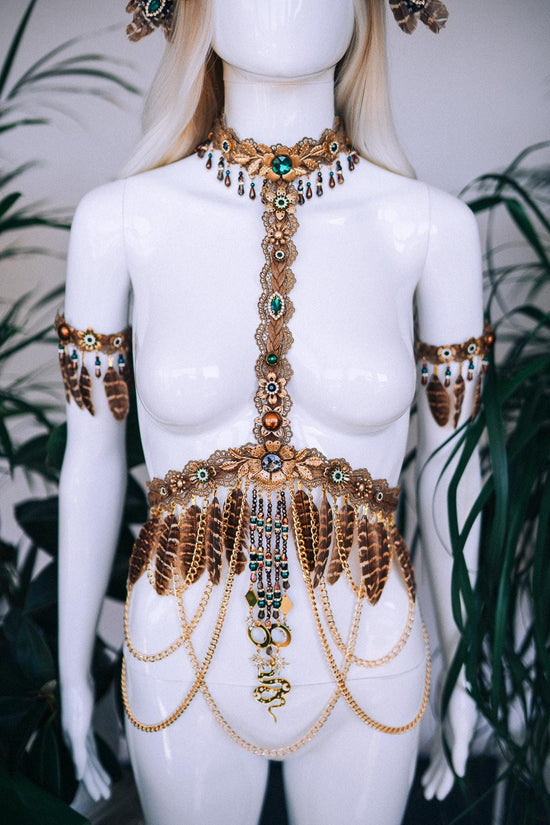 Festival Tribal Bracelet, Shamanic Jewelry, Boho Arm Cuff, Statement Accessory, Handmade Beaded Bracelet, Goddess Style