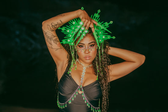 Neon green festival harness