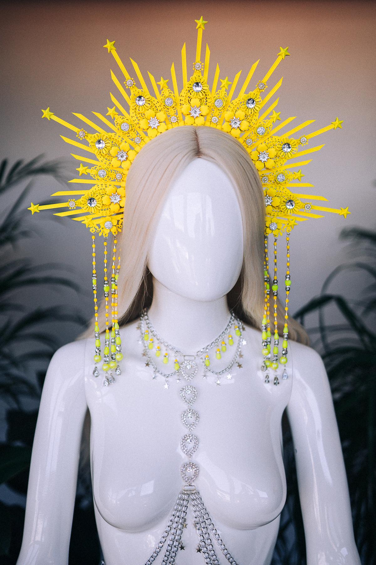 Neon Body Chain Harness, Festival Rave Harness Jewelry, Burning Man Body Chain, Coachella Rave Outfit, UV Reactive Festival Wear