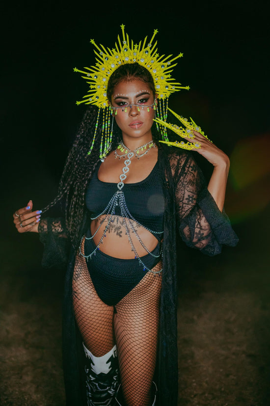 Neon yellow finger claws