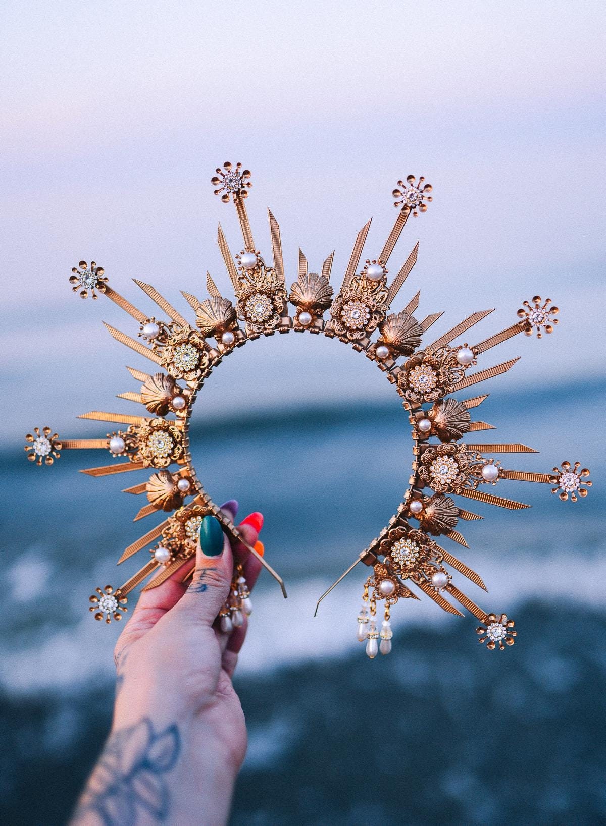 Mermaid halo crown