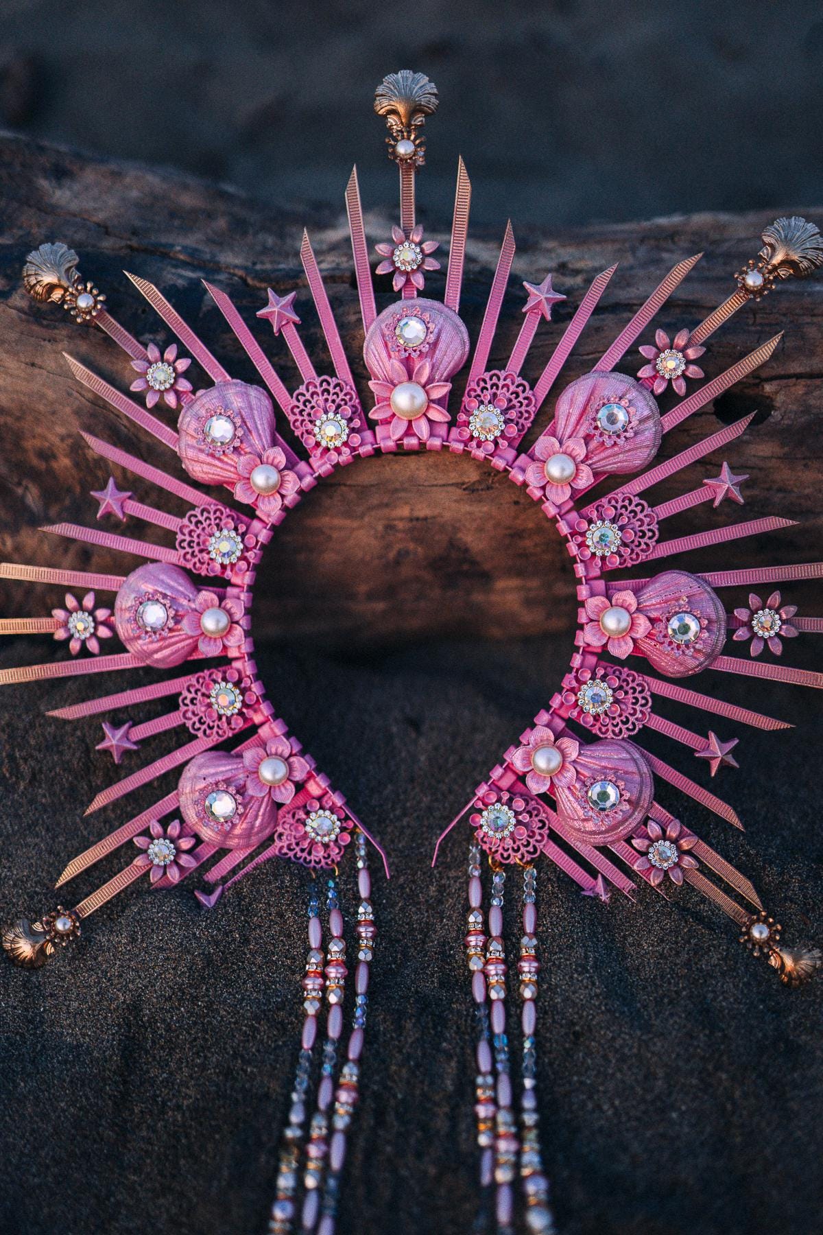 Mermaid Halo Crown, Halloween costume, Mermaid Crown, Halo Headband, Gold Crown, Tiara, Gold Halo, Aquarius crown, Festival Crown, Ariel