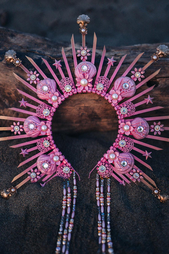 Mermaid Halo Crown, Halloween costume, Mermaid Crown, Halo Headband, Gold Crown, Tiara, Gold Halo, Aquarius crown, Festival Crown, Ariel