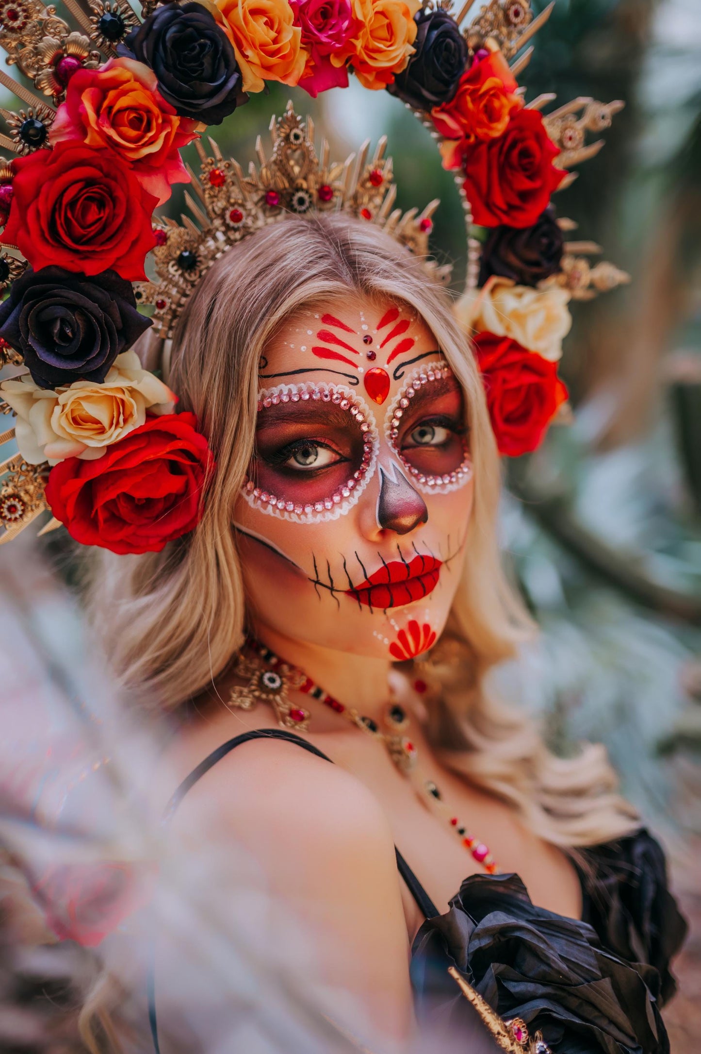 La Catrina Finger Claws, Gold Filigree Rings, Statement Nail Jewelry, Gothic Claw Rings, Festival Hand Accessories, Day of the Dead