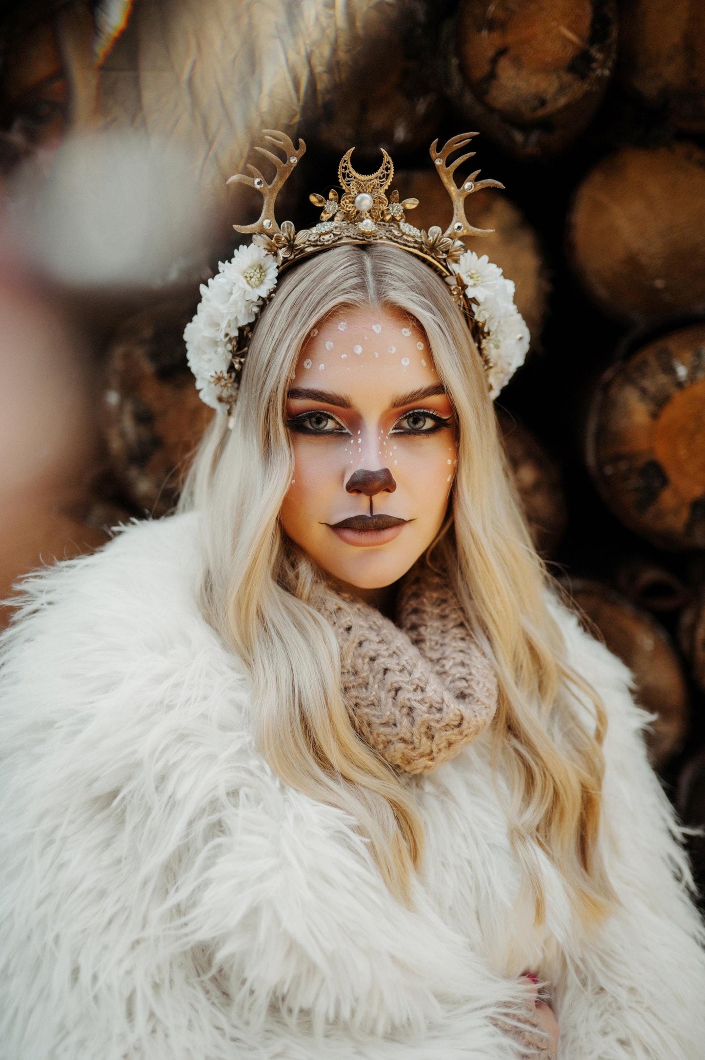 Romantic deer flower crown