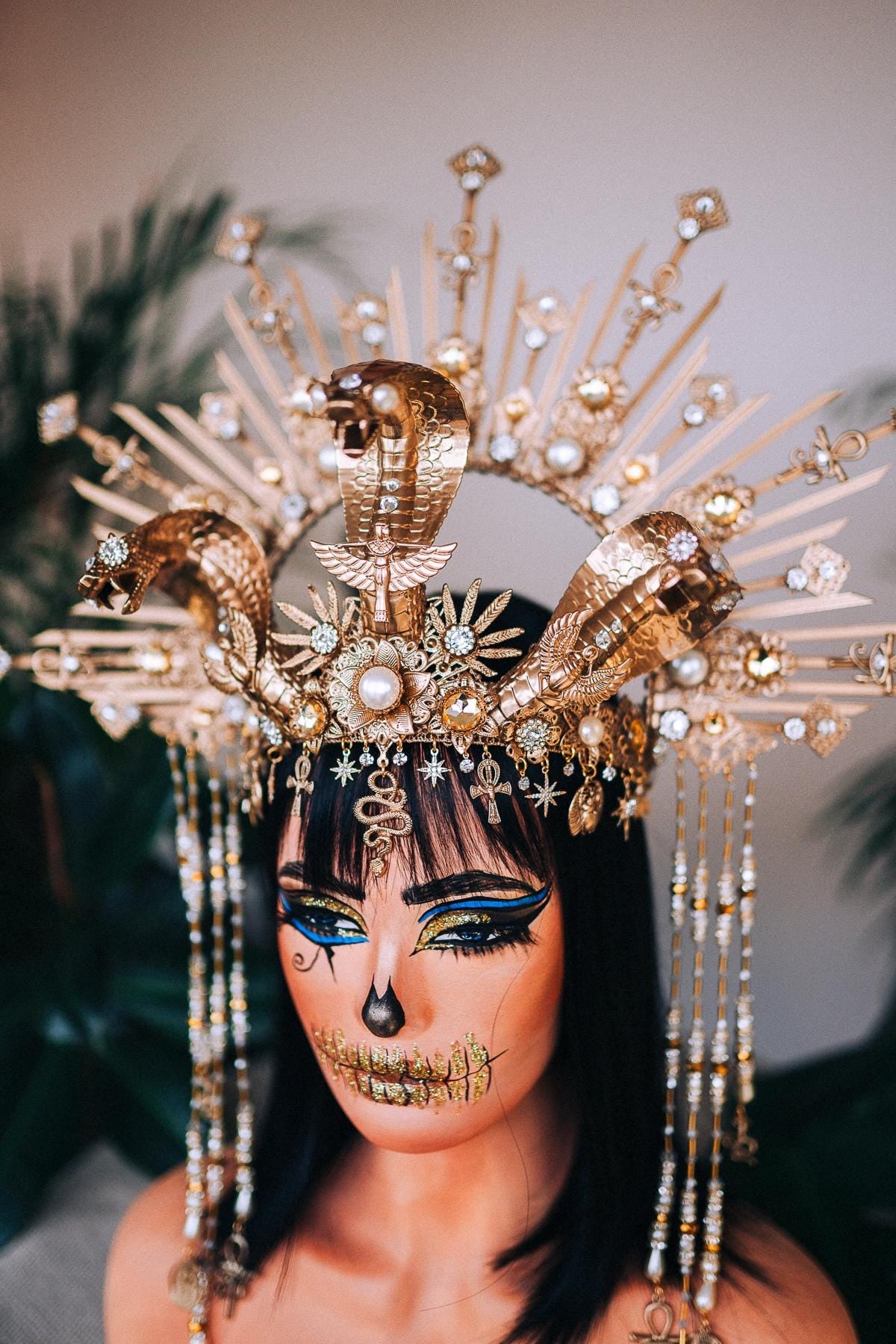 Cleopatra Finger Claws, Egyptian jewelry, Gold finger claws, Festival claws, Carnival claws, Halloween accessory, Regal claws, Snake claws