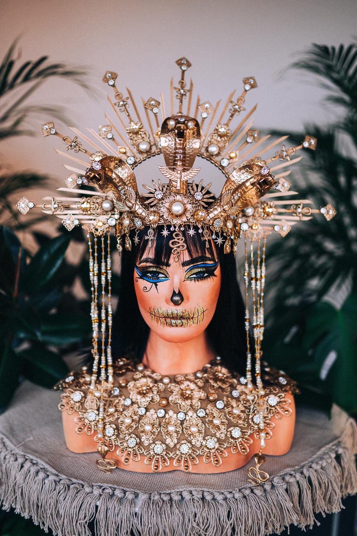 Cleopatra Finger Claws, Egyptian jewelry, Gold finger claws, Festival claws, Carnival claws, Halloween accessory, Regal claws, Snake claws