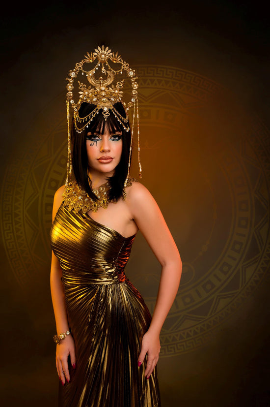 Cleopatra Royal Headdress Tiara Gold Goddess Crown The whole set Cleopatra Royal Headdress Tiara Gold Goddess Crown The whole set