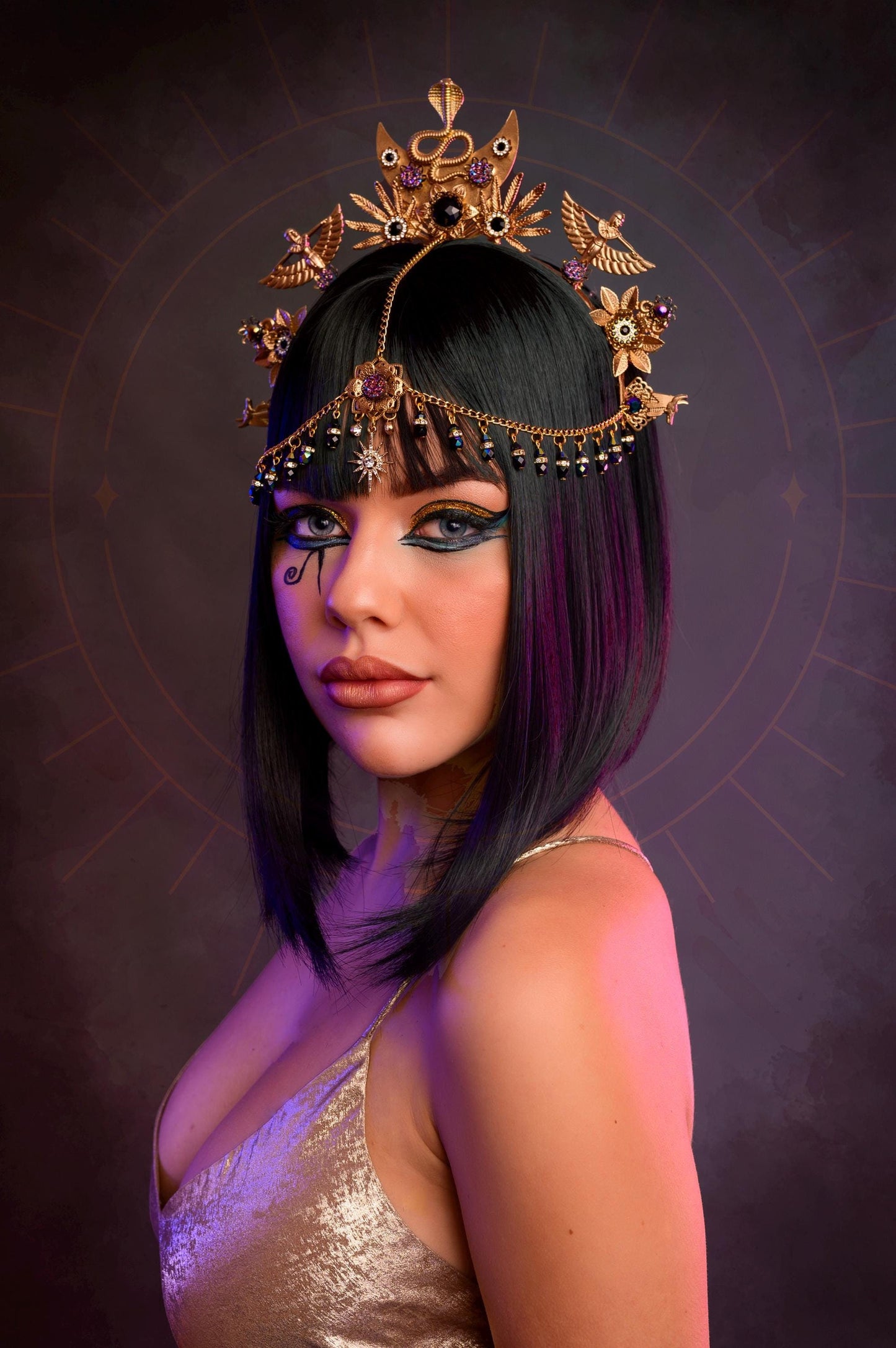 Gold Cleopatra crown