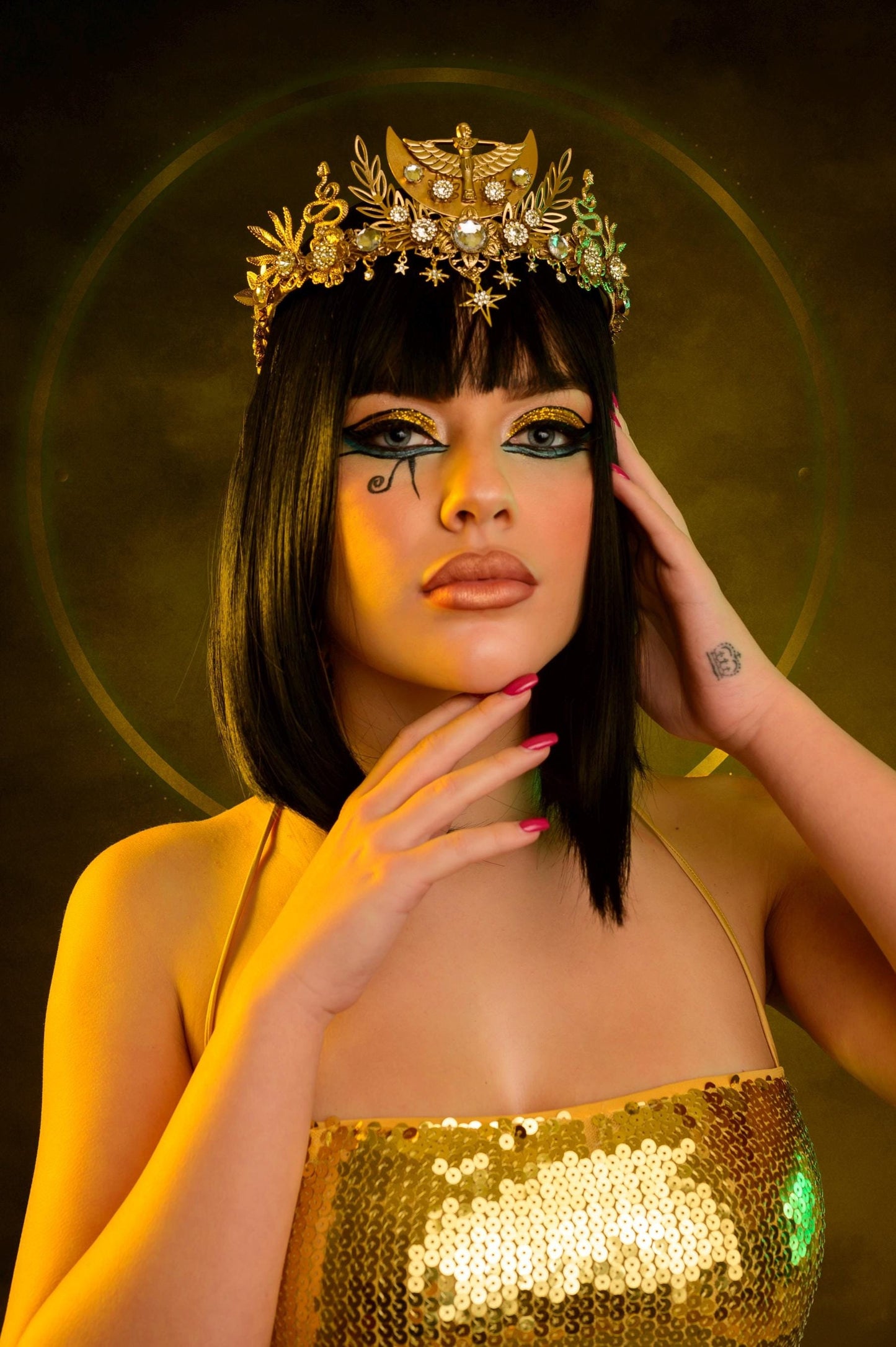Gold Cleopatra crown