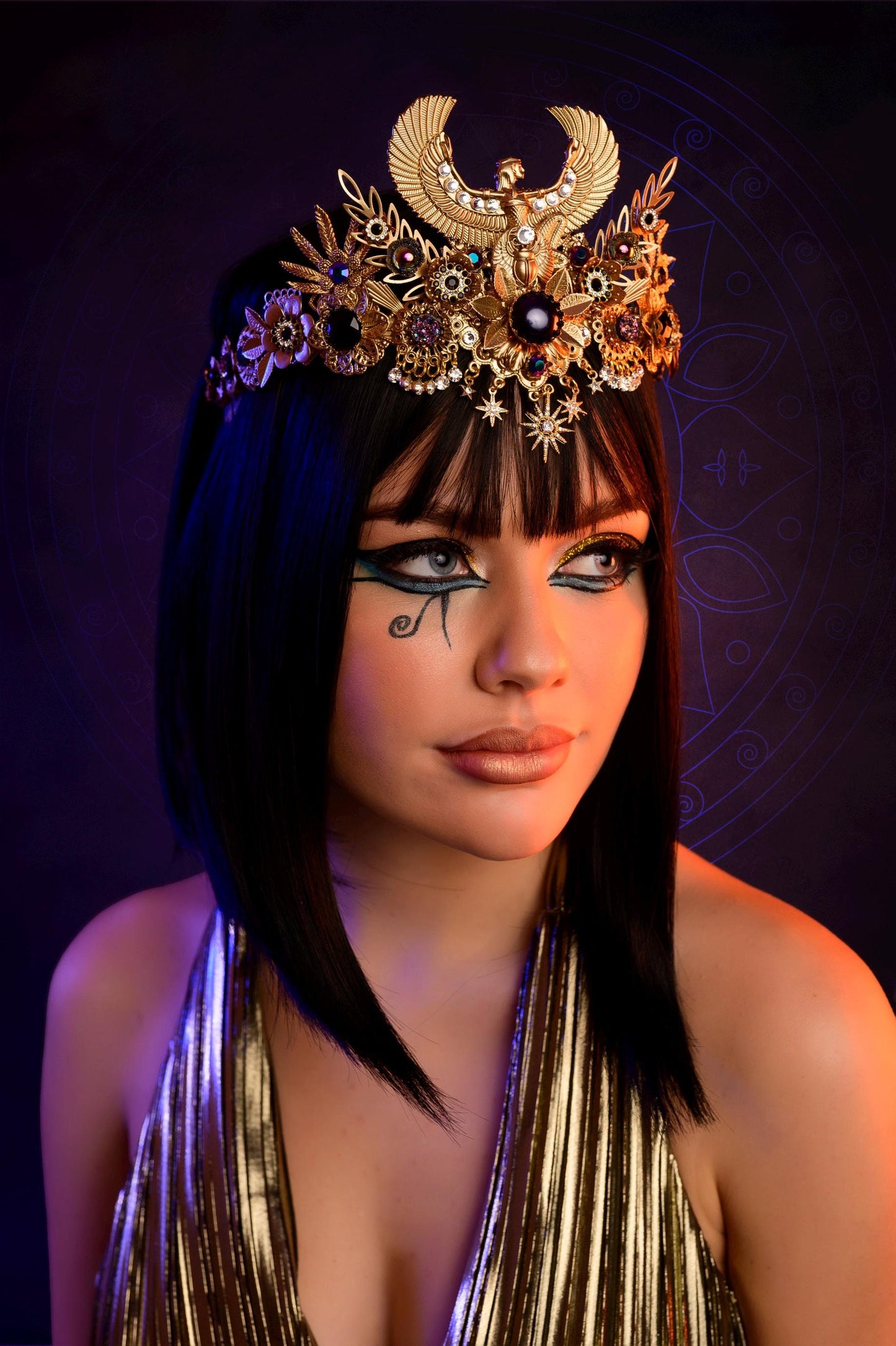 Gold Cleopatra crown