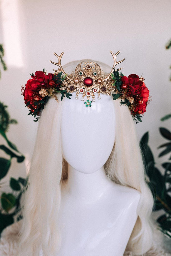Cute reindeer flower crown Christmas