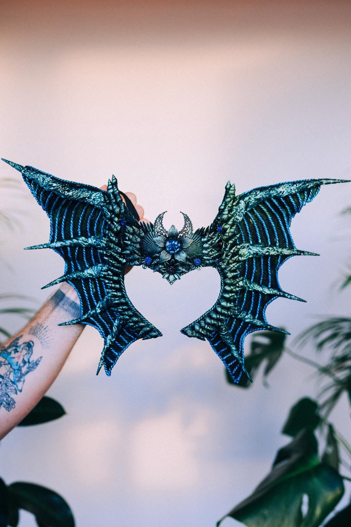 Siren costume, Siren mask, Black Siren mask, Siren Halloween costume, Mermaid Crown, Black Crown, Dark Siren crown, Mermaid headpiece, Ariel