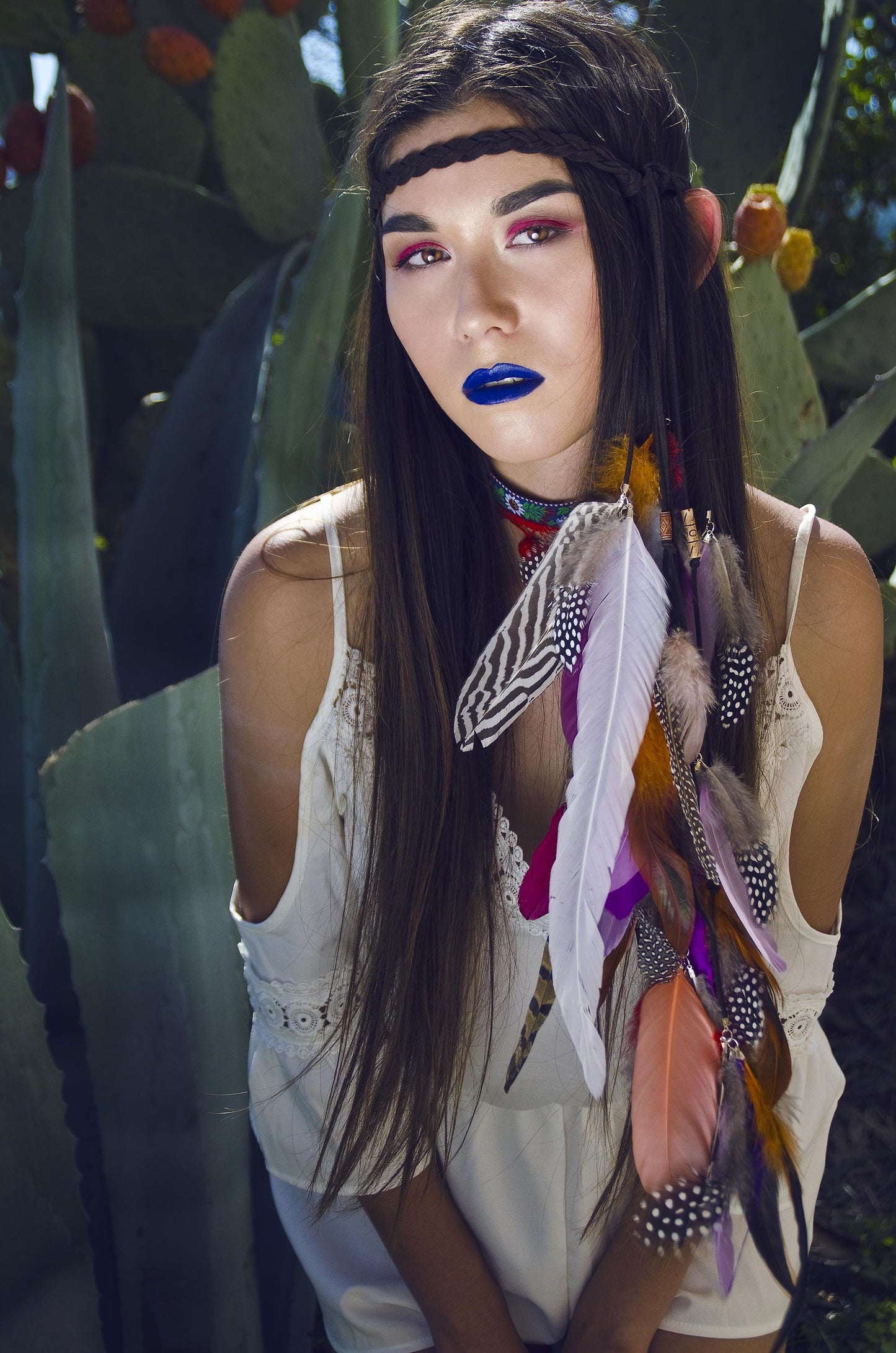 Boho Feather Headband, Tribal Festival Crown, Hippie Hair Accessory, Colorful Bohemian Headdress, Burning Man Style, Spirit Dance Look