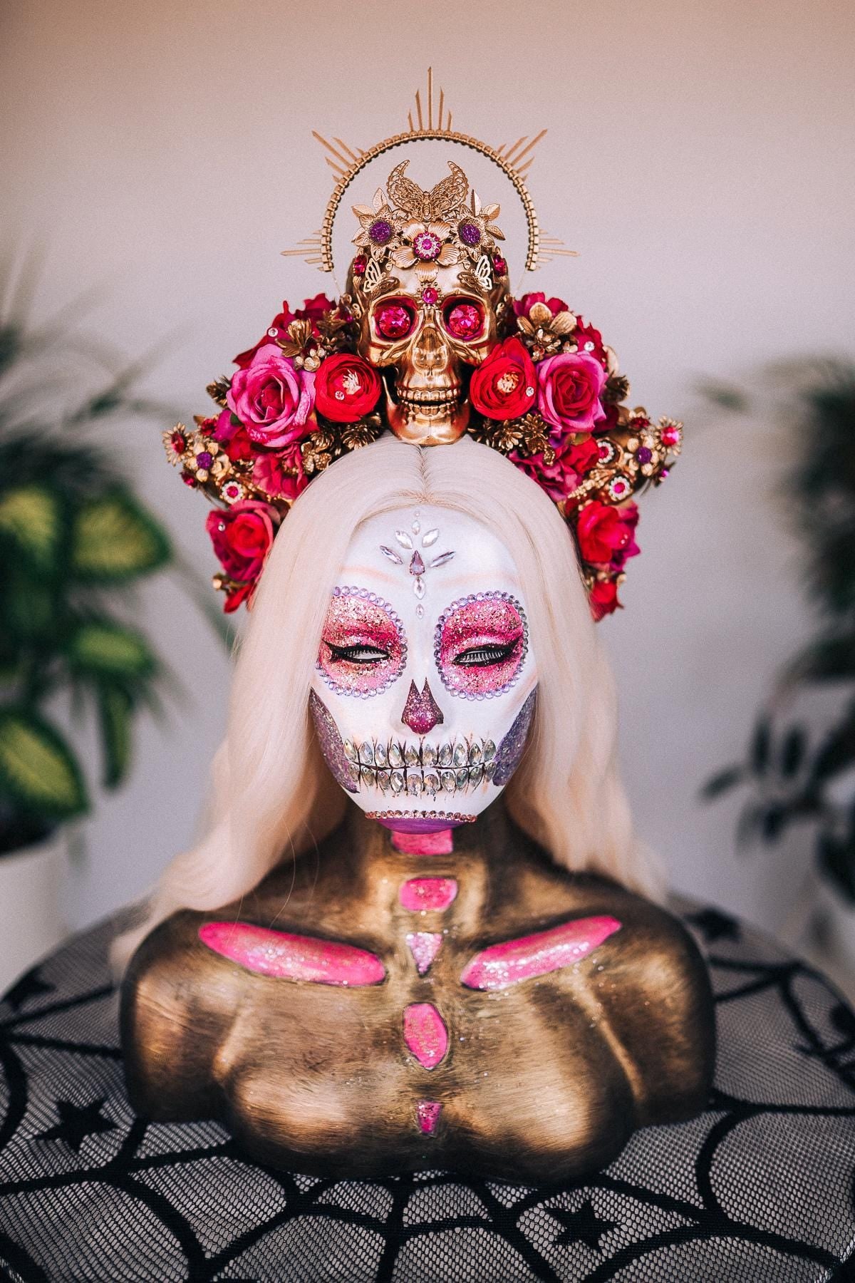 Hot Pink Flower Crown