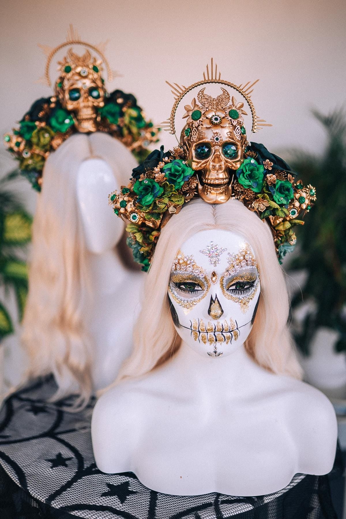 Green La Catrina Crown