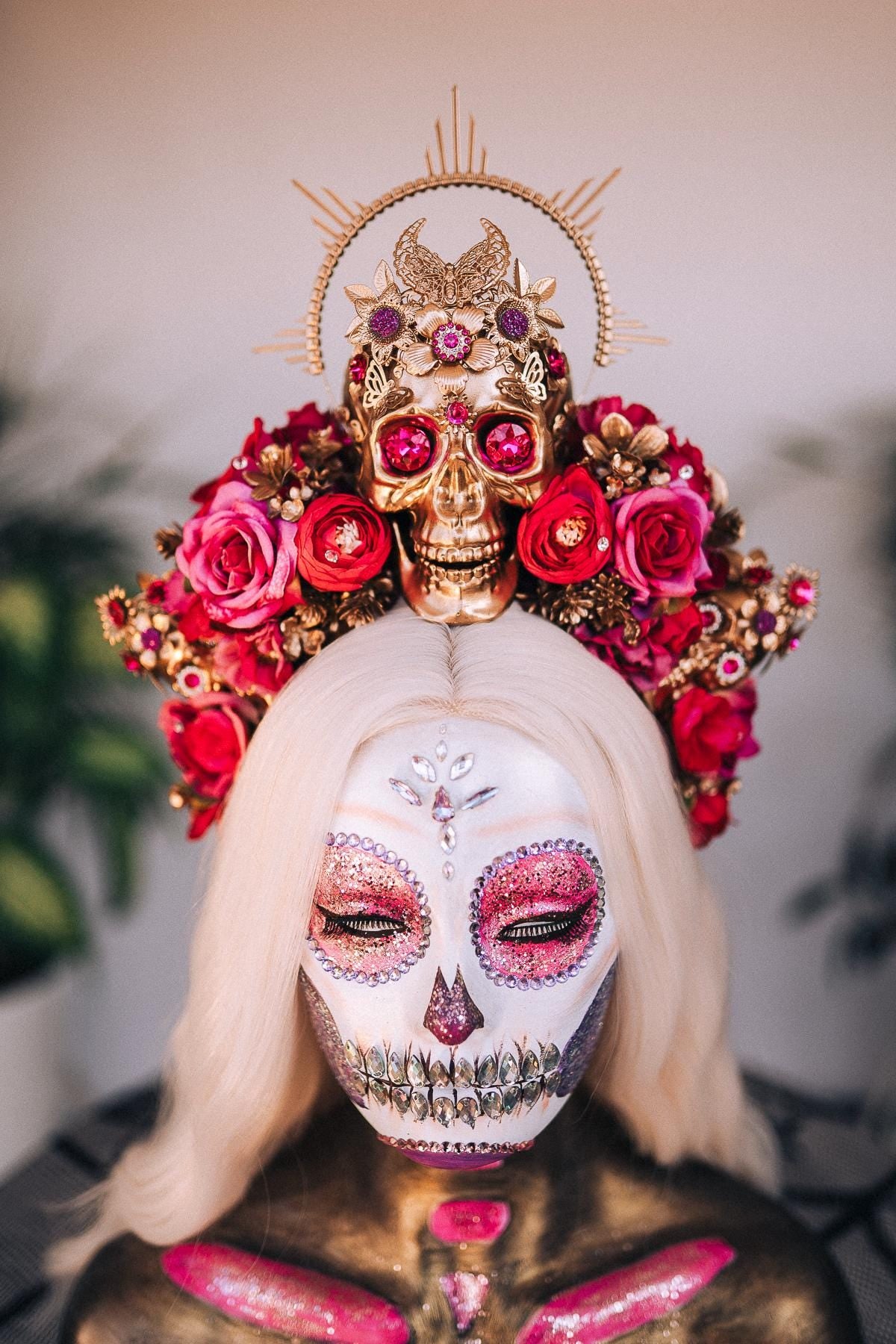 Pink Sugar Skull Crown