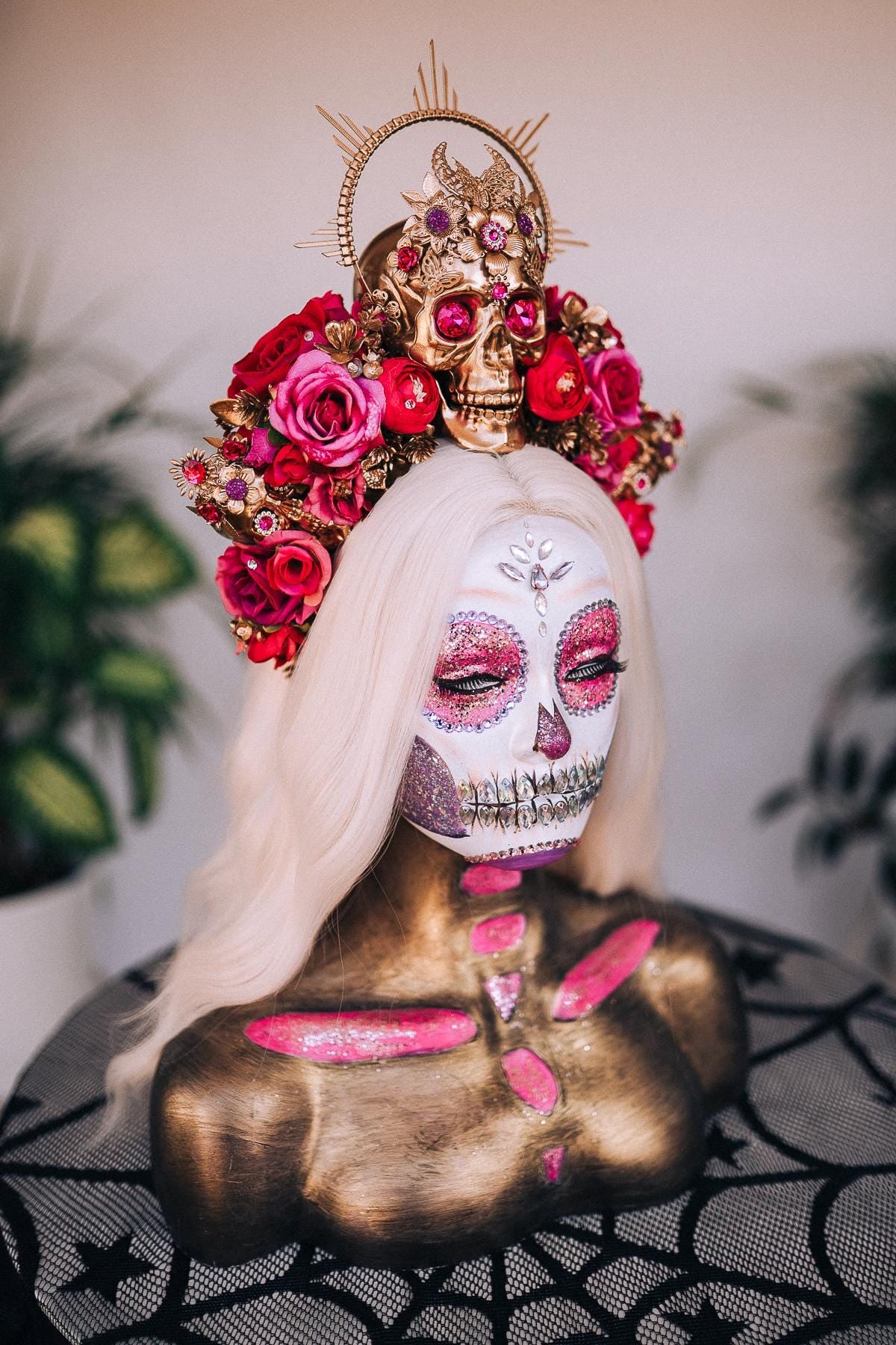 Pink Sugar Skull Crown