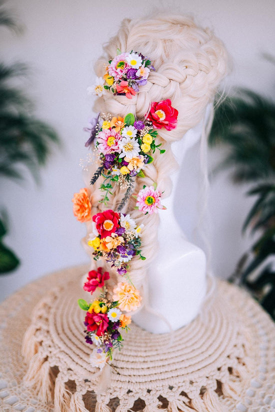 Rapunzel Hair Pins, Flower Hair Clips, Tangled Hair Accessories, Disney Rapunzel Costume, Floral Hair Pins, Princess Hair Flowers, Cosplay