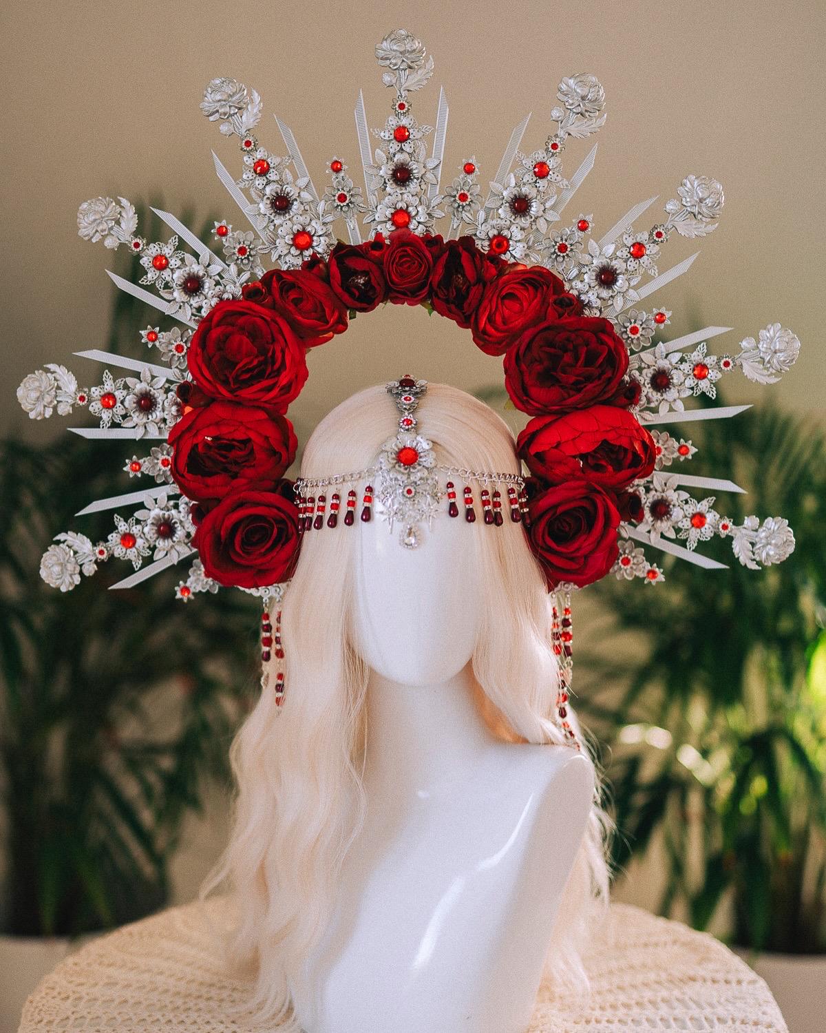 Flower Halo, Sun Jewellery, Moon child, Halo Headpiece, Halo Crown, Halo Headlights, Crown, Celestial, Headpiece, Pregnancy Photo, Goddess