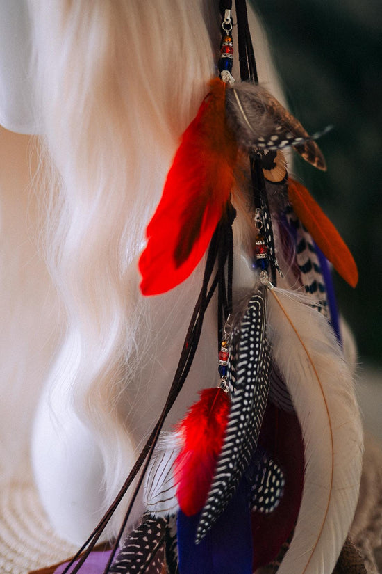 Boho Feather Headband, Tribal Festival Crown, Hippie Hair Accessory, Colorful Bohemian Headdress, Burning Man Style, Spirit Dance Look