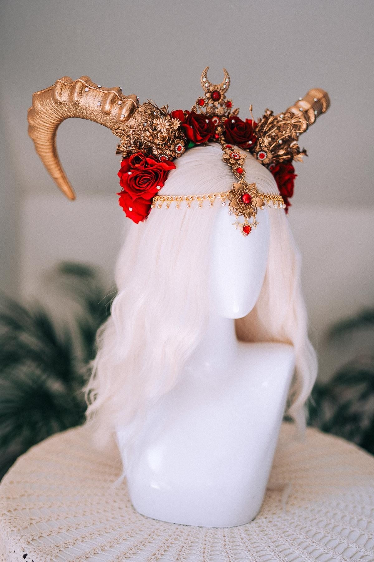 Zodiac Sign, Birthday Headband, B-day Crown, Capricorn crown, Zodiac, Headband, Headpiece, Horns, Tiara, Flower crown, Flower Horns