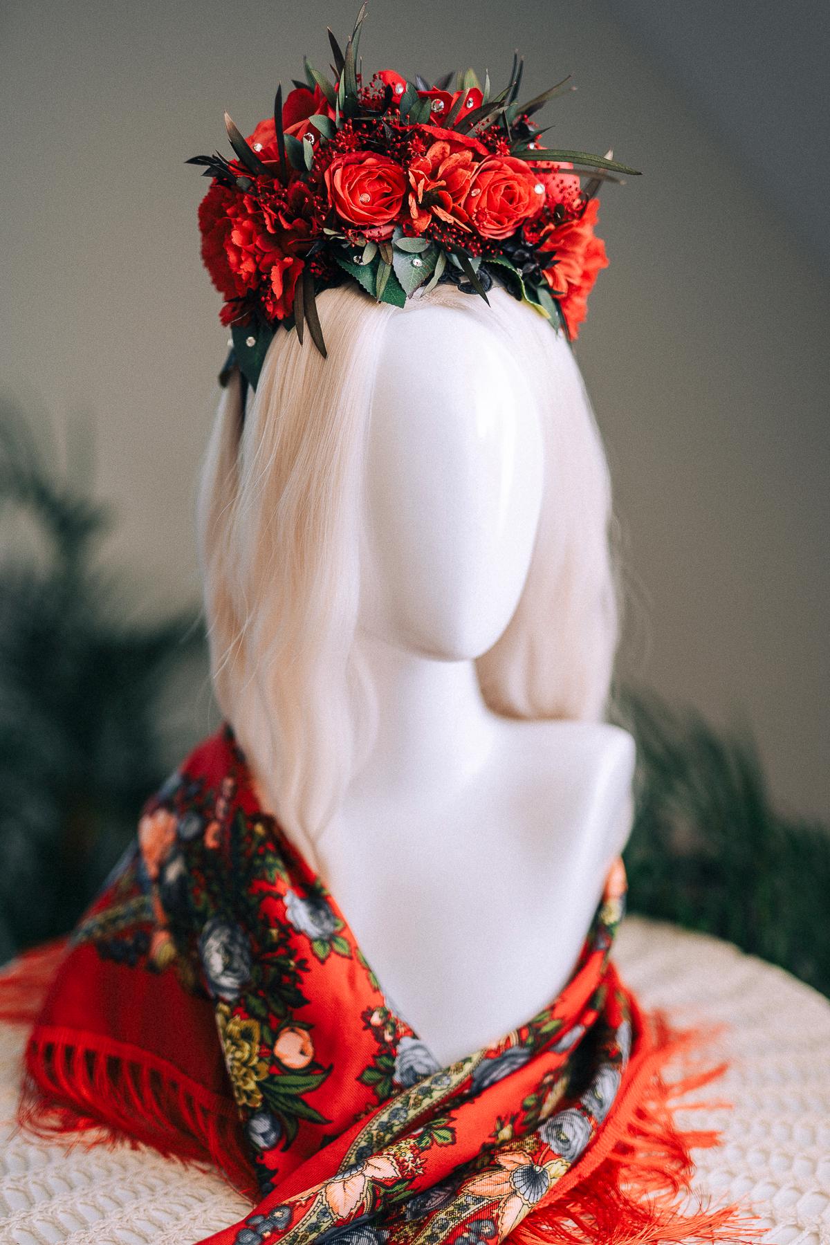 SALE Frida Kahlo Crown, Flower Halo Crown, Day Of The Dead Headpiece, Mexican Floral Tiara, Colorful Costume Crown, Frida Accessory