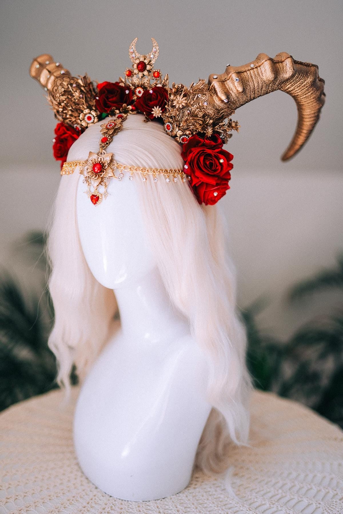 Zodiac Sign, Birthday Headband, B-day Crown, Capricorn crown, Zodiac, Headband, Headpiece, Horns, Tiara, Flower crown, Flower Horns