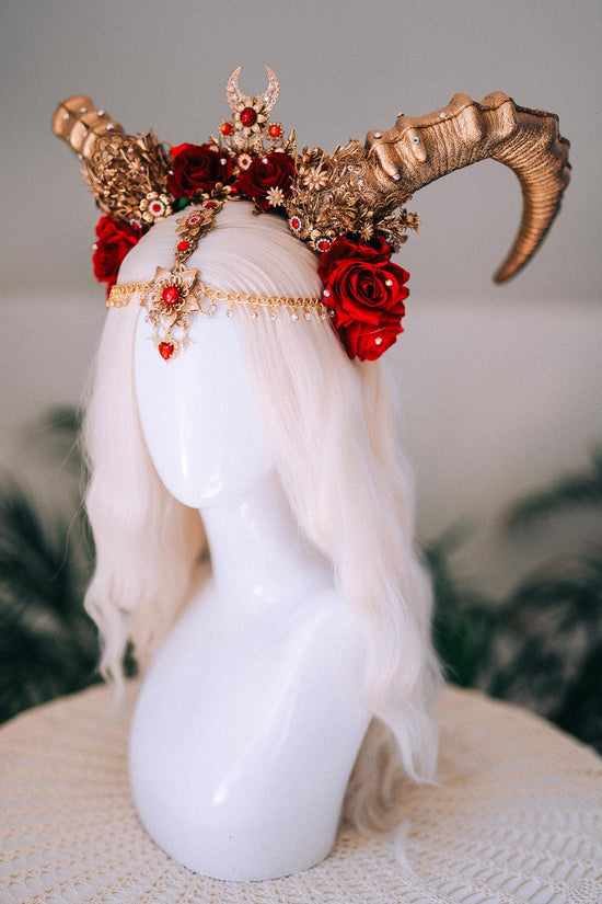 Zodiac Sign, Birthday Headband, B-day Crown, Capricorn crown, Zodiac, Headband, Headpiece, Horns, Tiara, Flower crown, Flower Horns