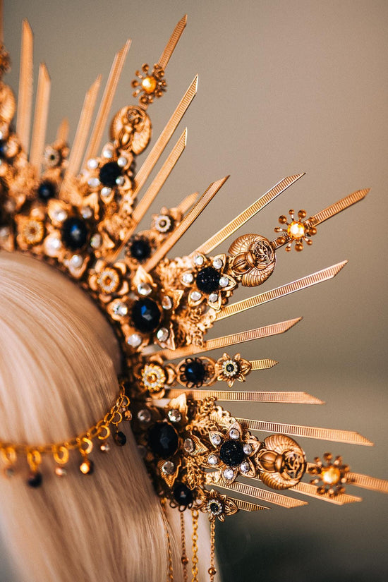 Cleopatra Earrings Gold Statement Jewelry Pearl Dangle Egyptian Queen Costume Festival Look Halloween Accessory Regal Style