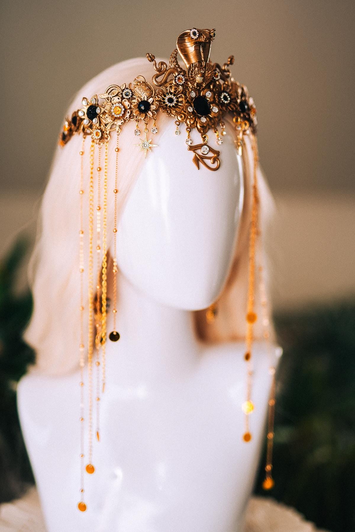Cleopatra Snake Tiara Gold Egyptian Headpiece Goddess Costume Accessory Cleopatra Crown Cleopatra Snake Tiara Gold Egyptian Headpiece Goddess Costume Accessory Cleopatra Crown