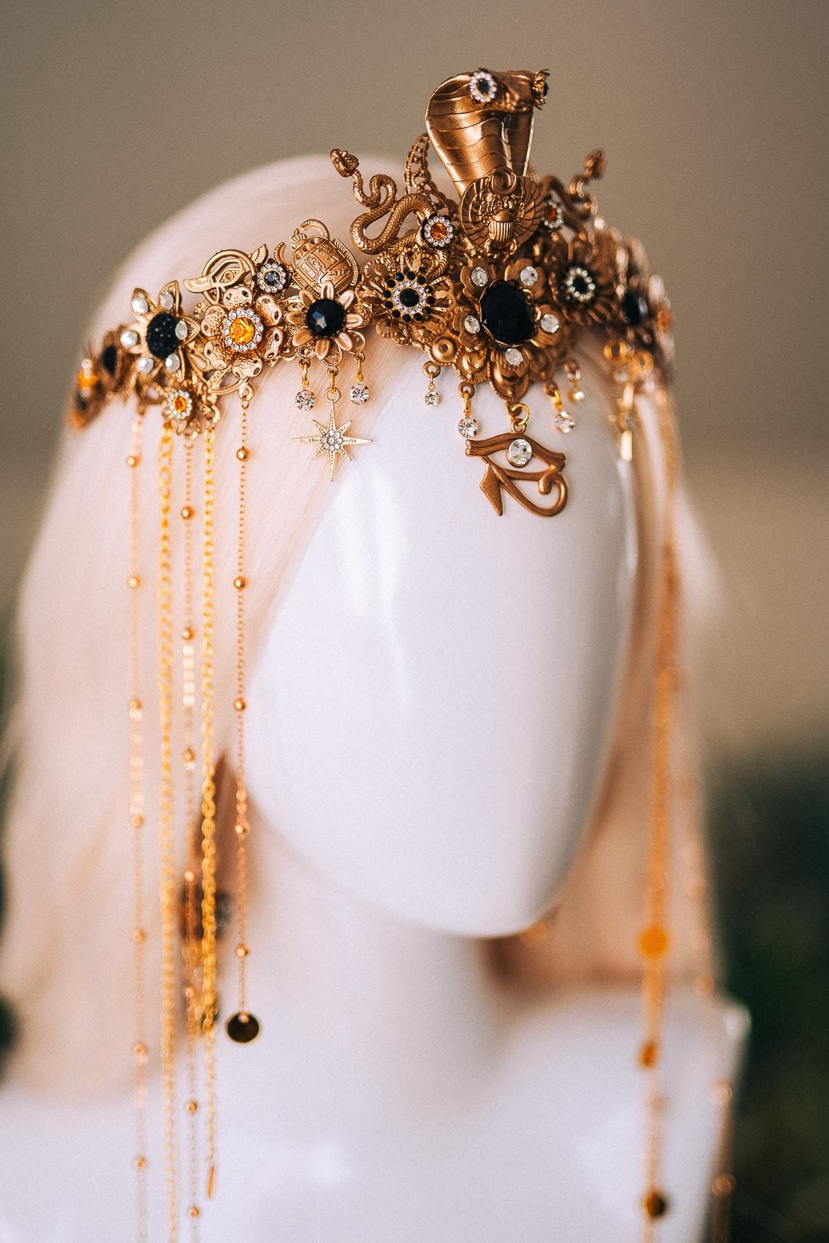 Cleopatra Snake Earrings Gold Drop Earrings Ancient Egypt Statement Jewelry Halloween Goddess Accessories Festival Earrings Costume