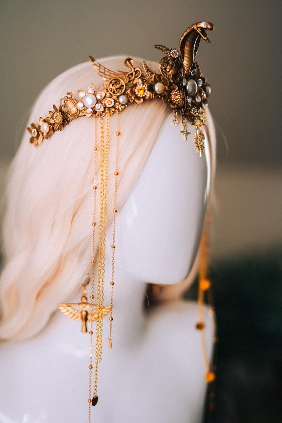 Cleopatra Earrings Gold Goddess Jewelry Serpent Inspired Statement Egypt Costume Halloween Royal Accessories Carnival Look