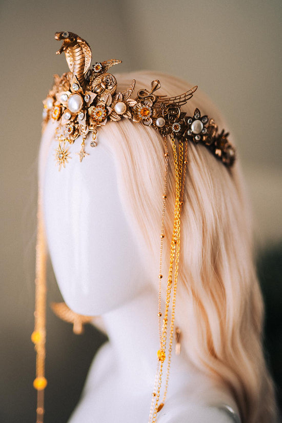 Cleopatra Earrings Gold Goddess Jewelry Serpent Inspired Statement Egypt Costume Halloween Royal Accessories Carnival Look