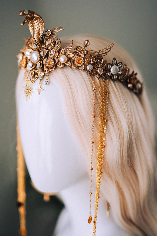 Cleopatra Earrings Gold Goddess Jewelry Serpent Inspired Statement Egypt Costume Halloween Royal Accessories Carnival Look