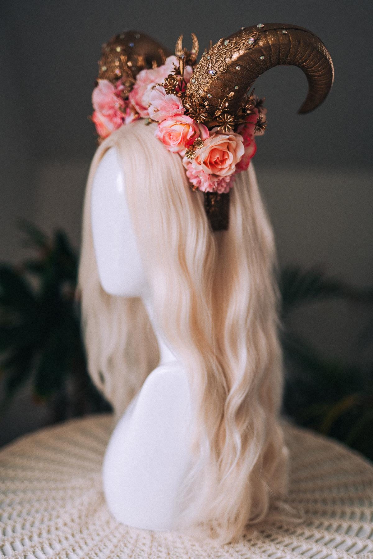 Zodiac Sign, Birthday Headband, B-day Crown, Capricorn crown, Zodiac, Headband, Headpiece, Horns, Tiara, Flower crown, Flower Horns