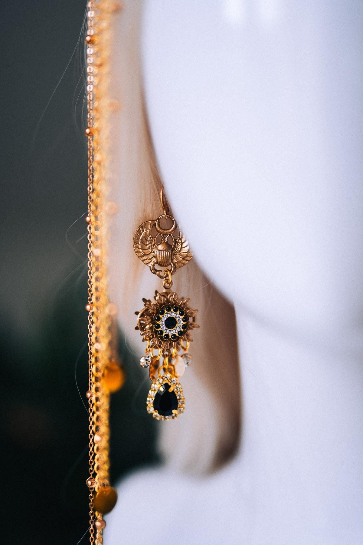 Cleopatra Snake Earrings Gold Drop Earrings Ancient Egypt Statement Jewelry Halloween Goddess Accessories Festival Earrings Costume