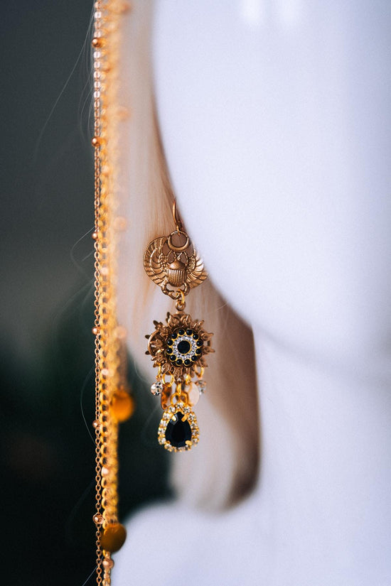 Cleopatra Snake Earrings Gold Drop Earrings Ancient Egypt Statement Jewelry Halloween Goddess Accessories Festival Earrings Costume