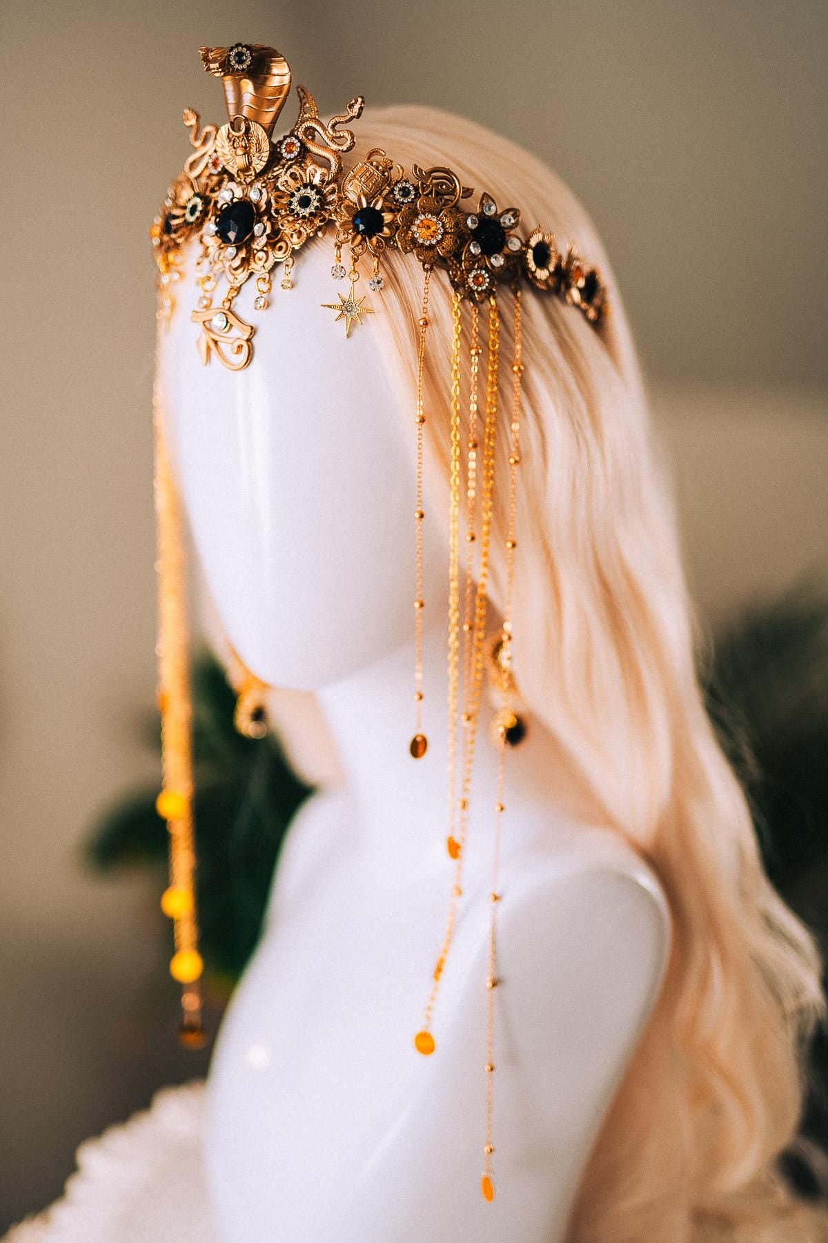 Cleopatra Snake Earrings Gold Drop Earrings Ancient Egypt Statement Jewelry Halloween Goddess Accessories Festival Earrings Costume