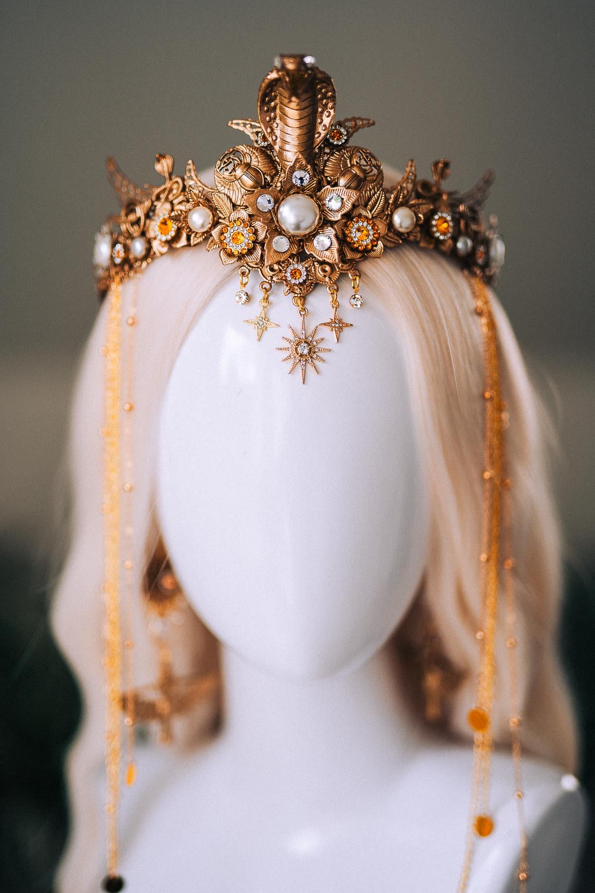 Cleopatra Earrings Gold Goddess Jewelry Serpent Inspired Statement Egypt Costume Halloween Royal Accessories Carnival Look