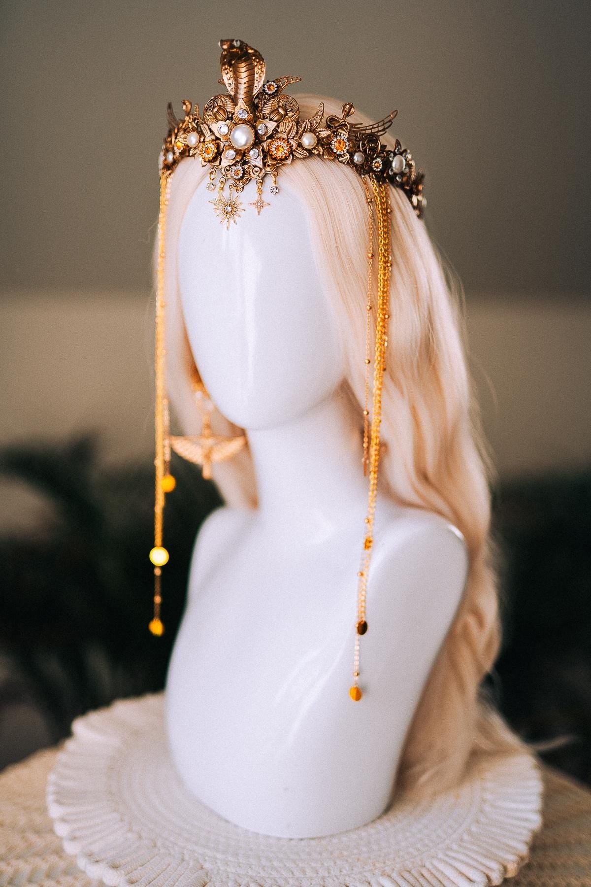 Cleopatra Earrings Gold Goddess Jewelry Serpent Inspired Statement Egypt Costume Halloween Royal Accessories Carnival Look