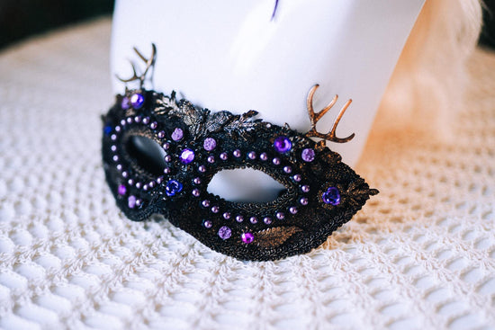 Lavender Goddess Halo Crown Purple Gold Floral Feather Headpiece