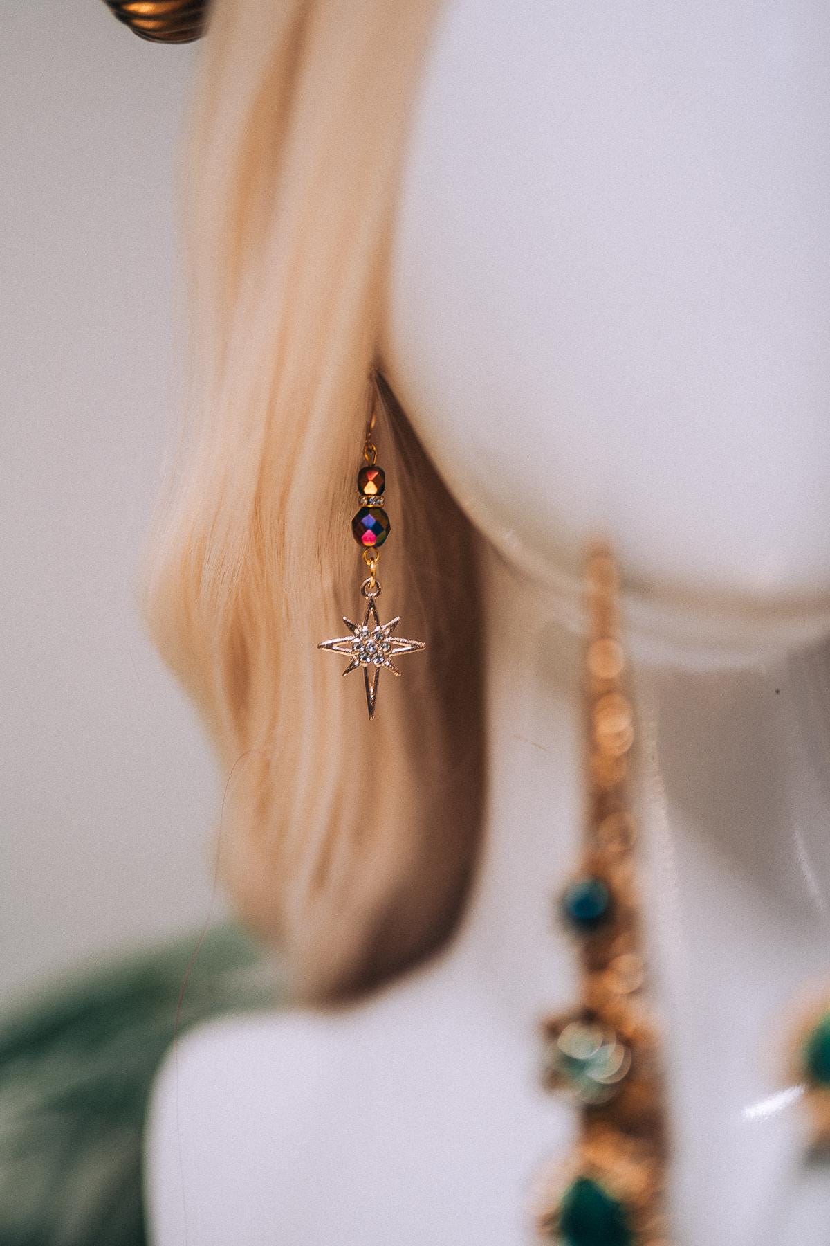 Aries Emerald Goddess Halo Crown Royal Horn Headdress