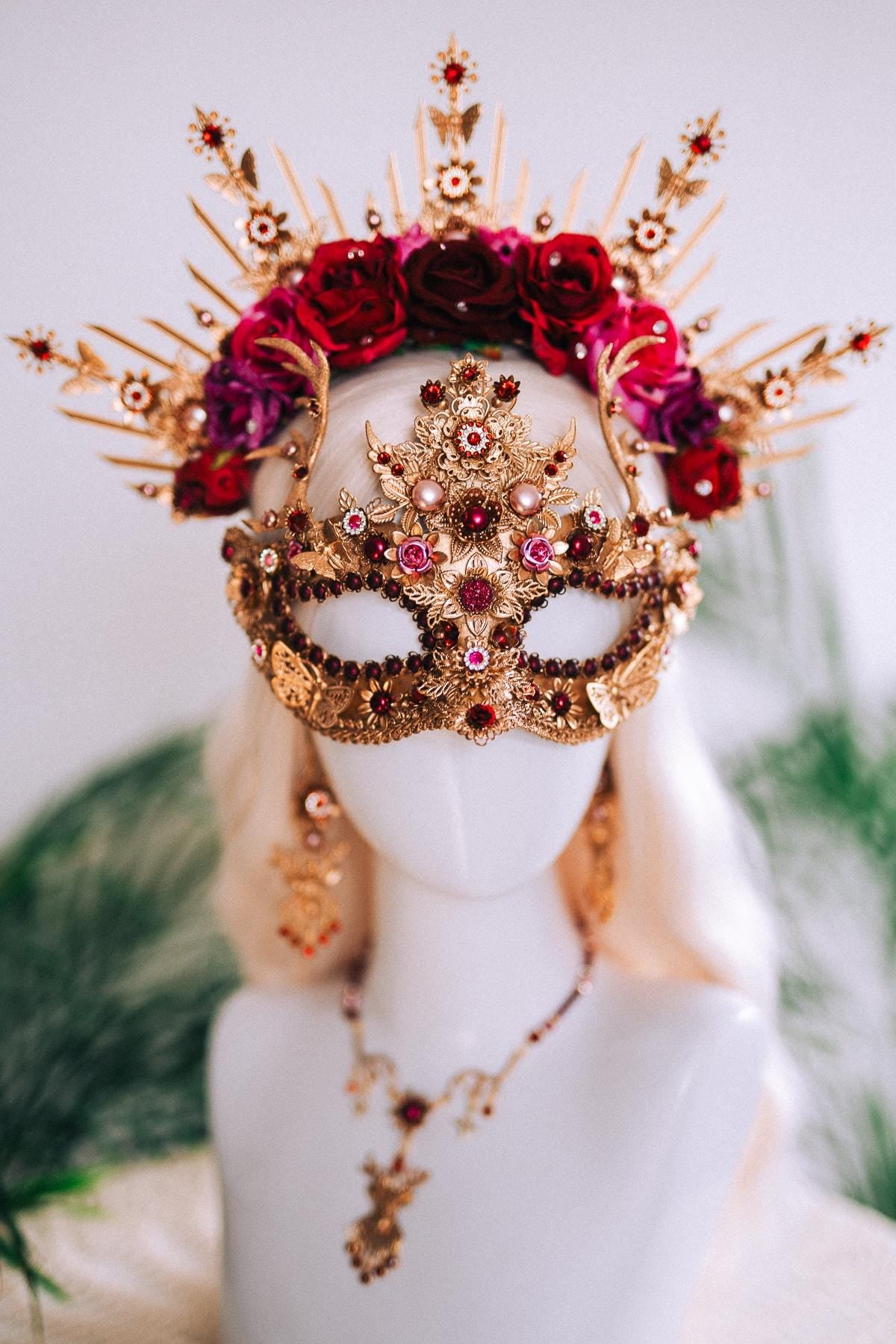 Deer Antlers Masquerade Mask For Women