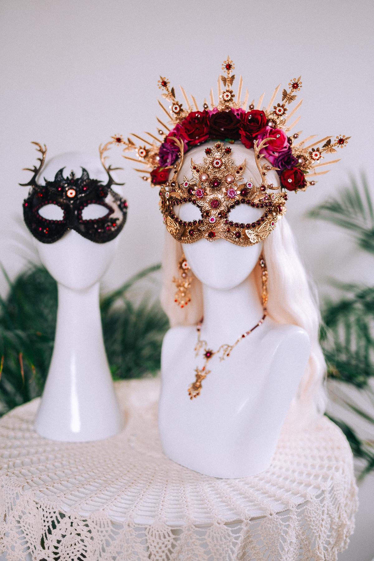 Deer Antlers Masquerade Mask For Men