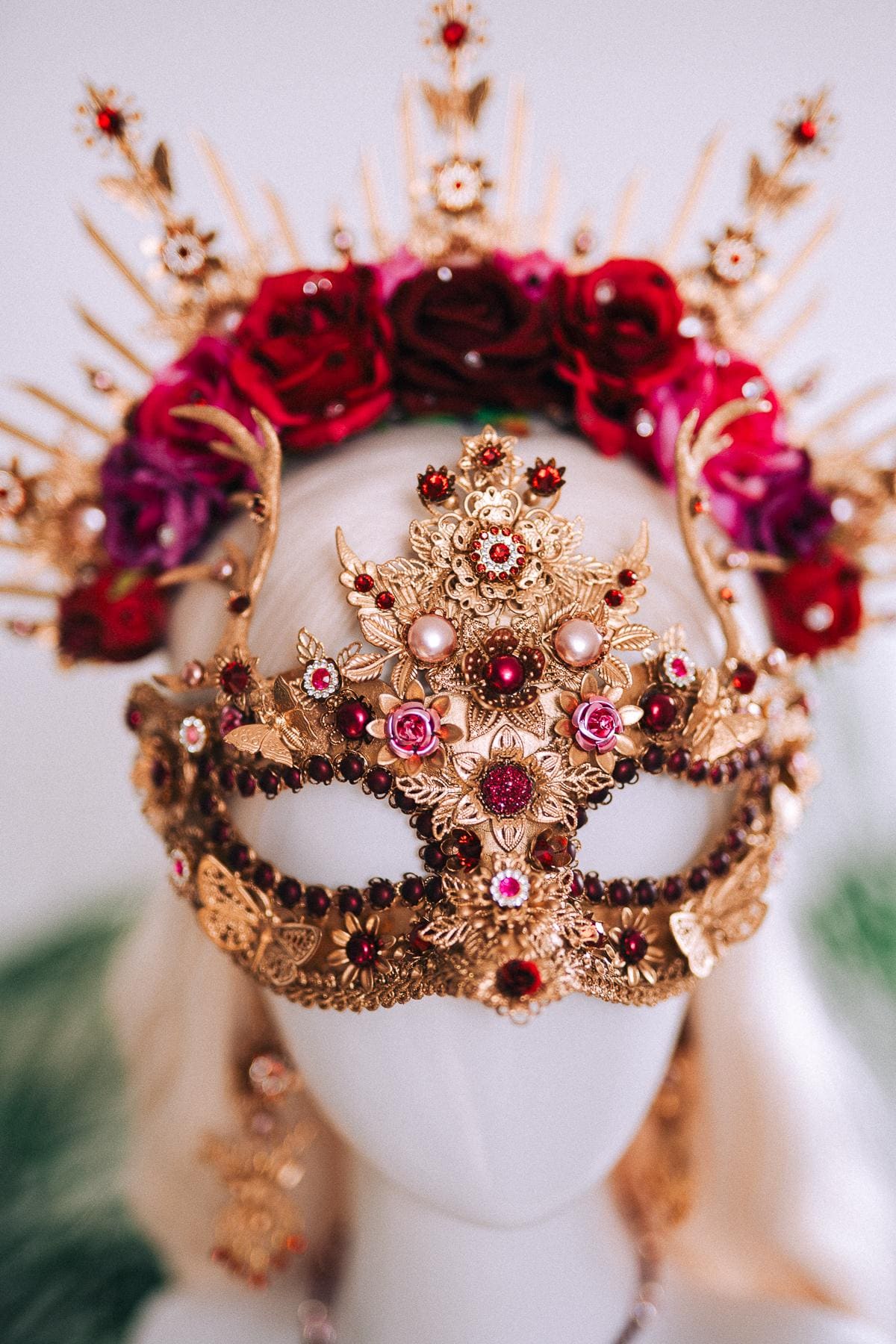 Sacred Deer Rose Halo Crown