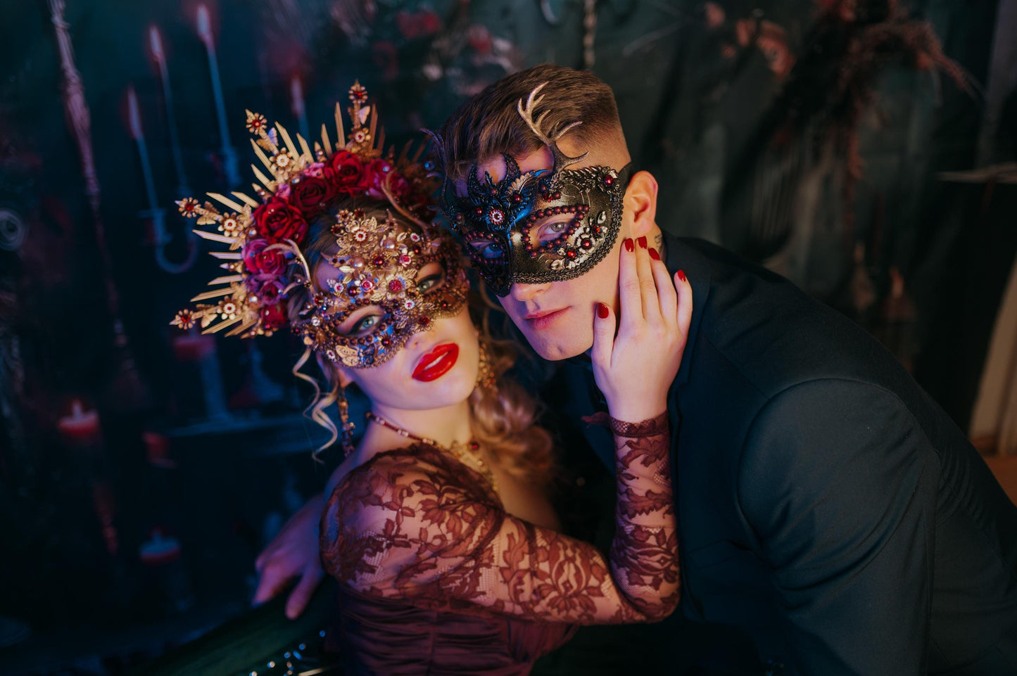 Sacred Deer Masquerade Earrings