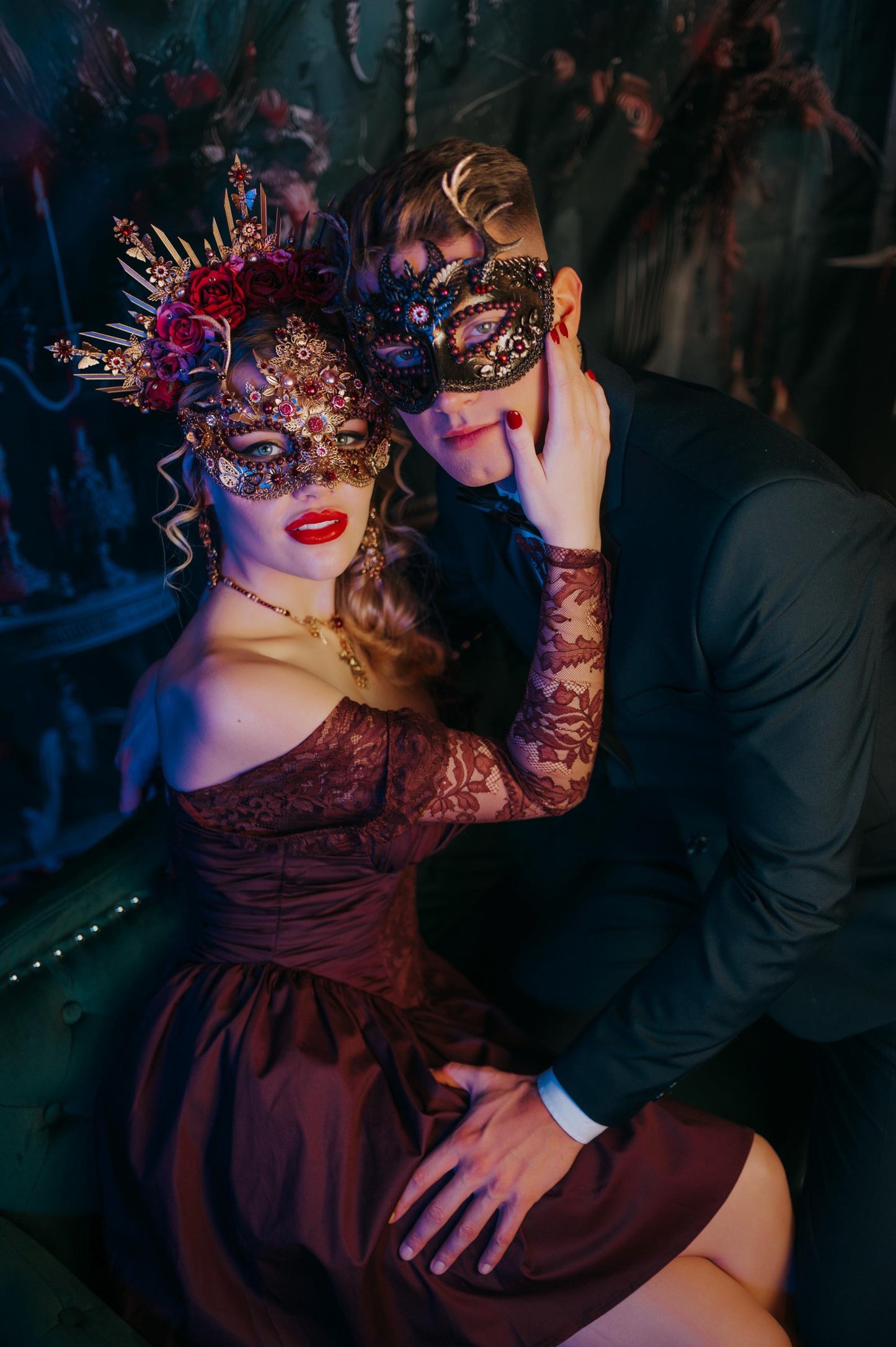 Sacred Deer Masquerade Earrings