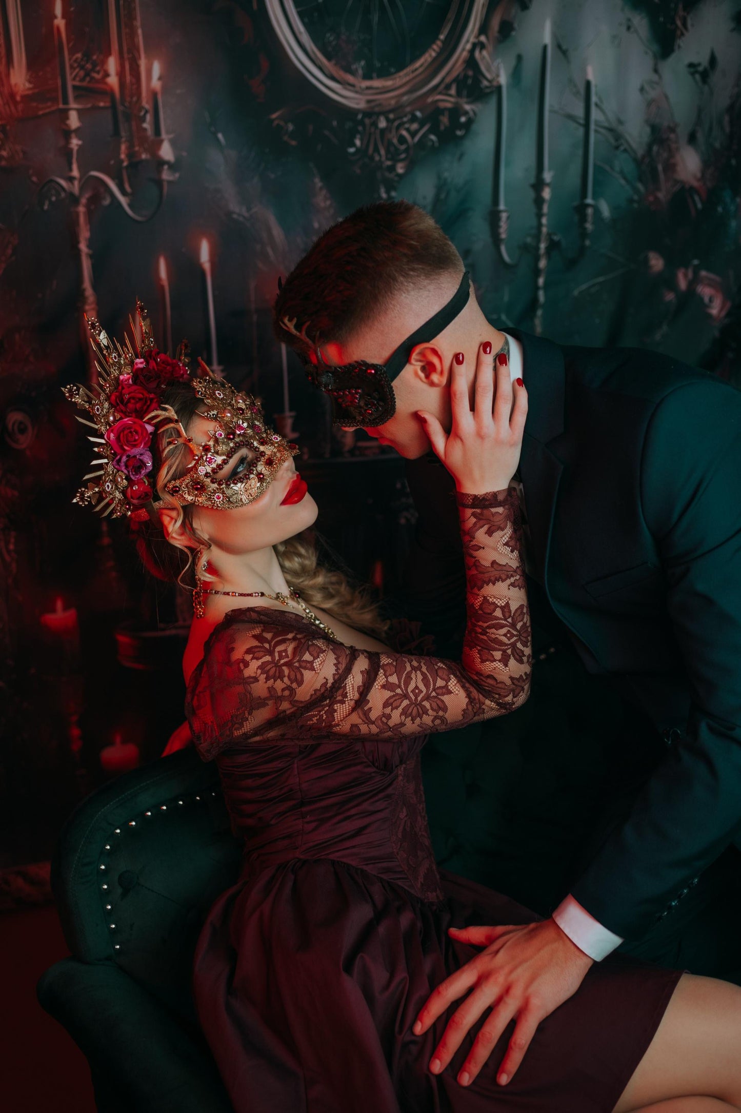 Sacred Deer Masquerade Necklace